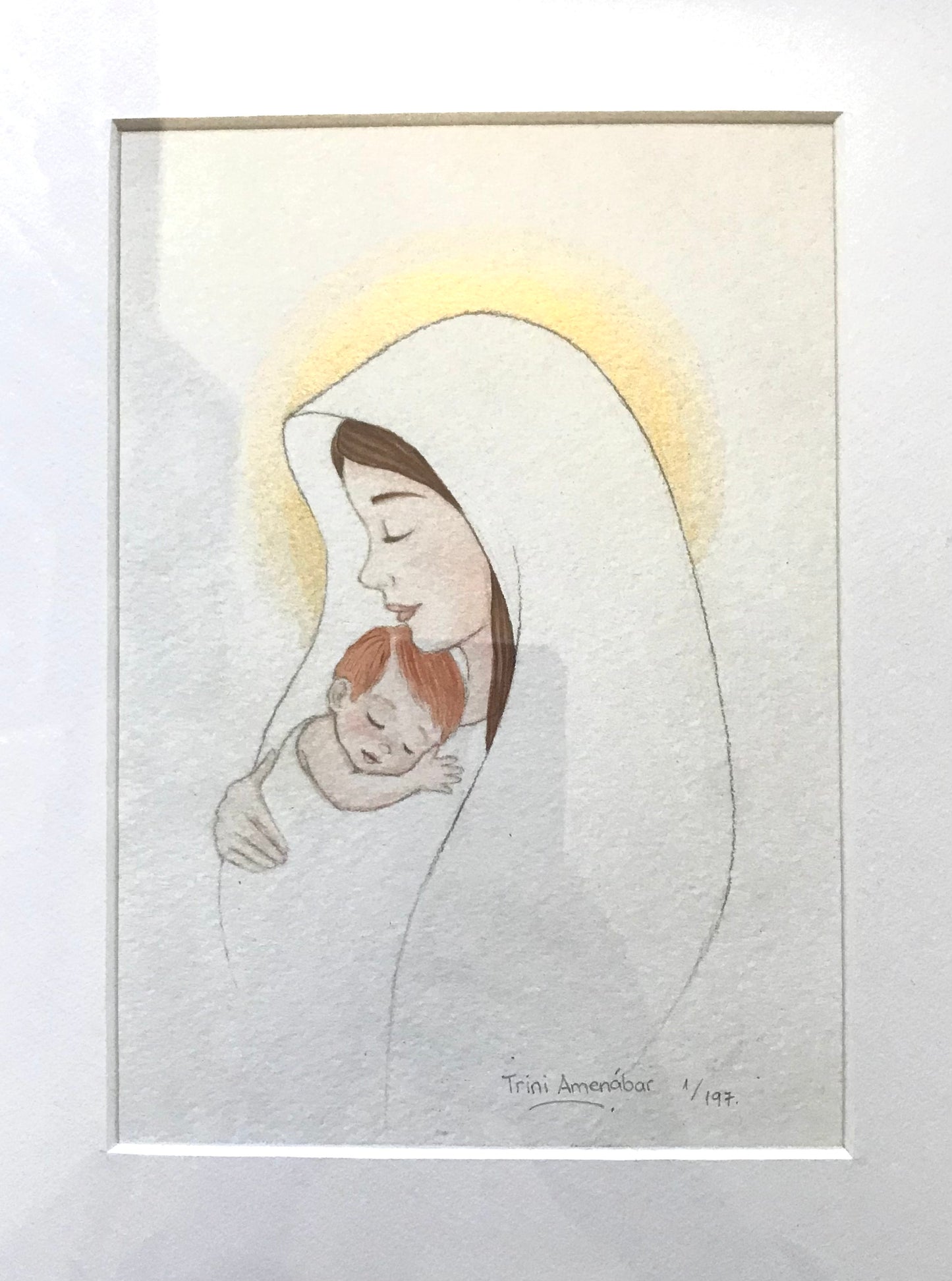 Virgen y Niño Jesús. Bautizo. Cuadros infantiles para niños únicos y exclusivos